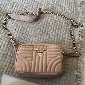 Prada diagramme crossbody. Pinkish nude. LIKE NEW.